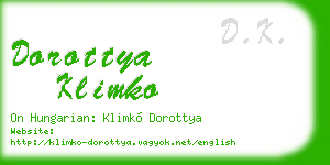 dorottya klimko business card